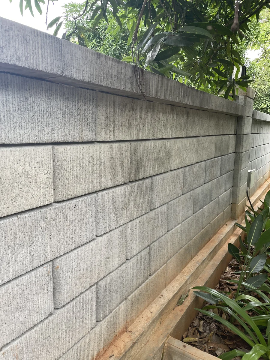Retaining Wall installed at Gokul Farm House, Bengaluru