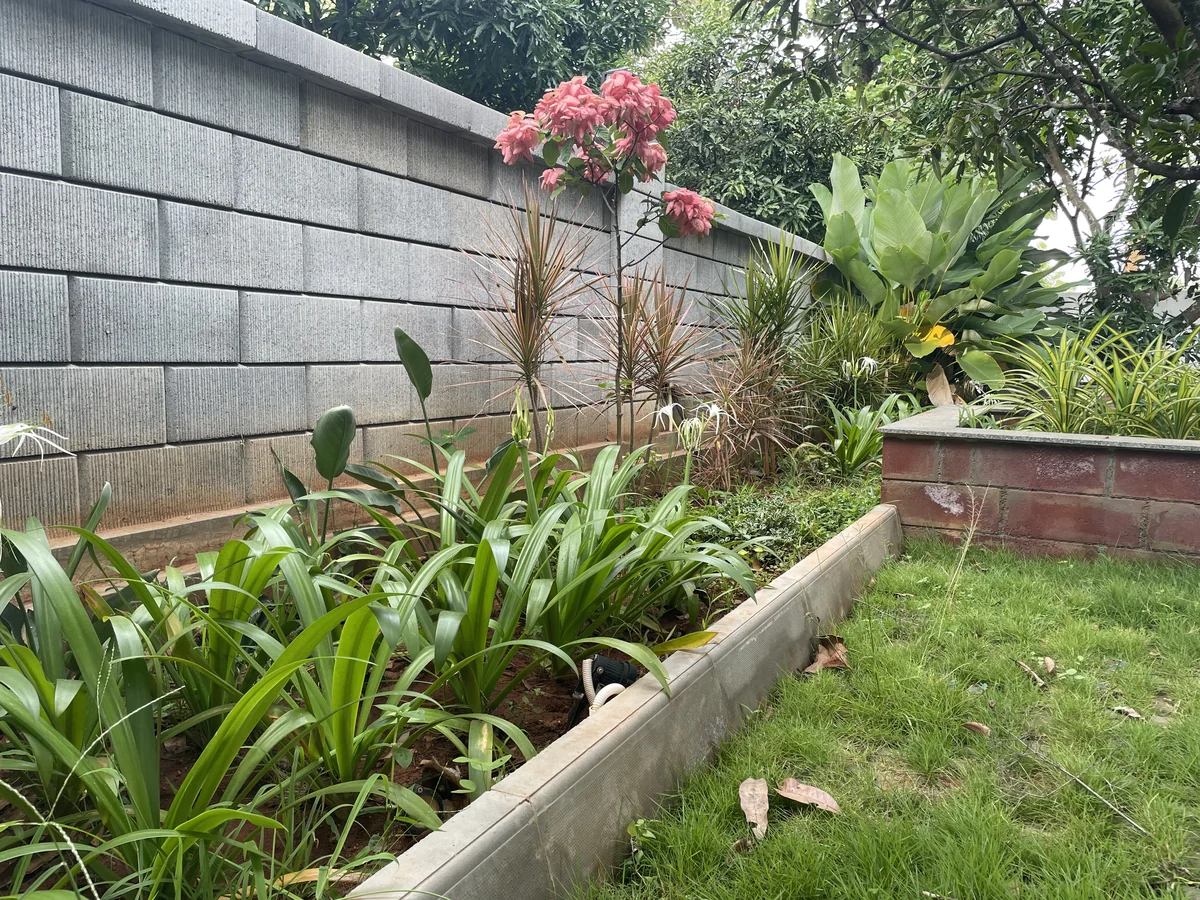 Retaining Wall installed at Gokul Farm House, Bengaluru