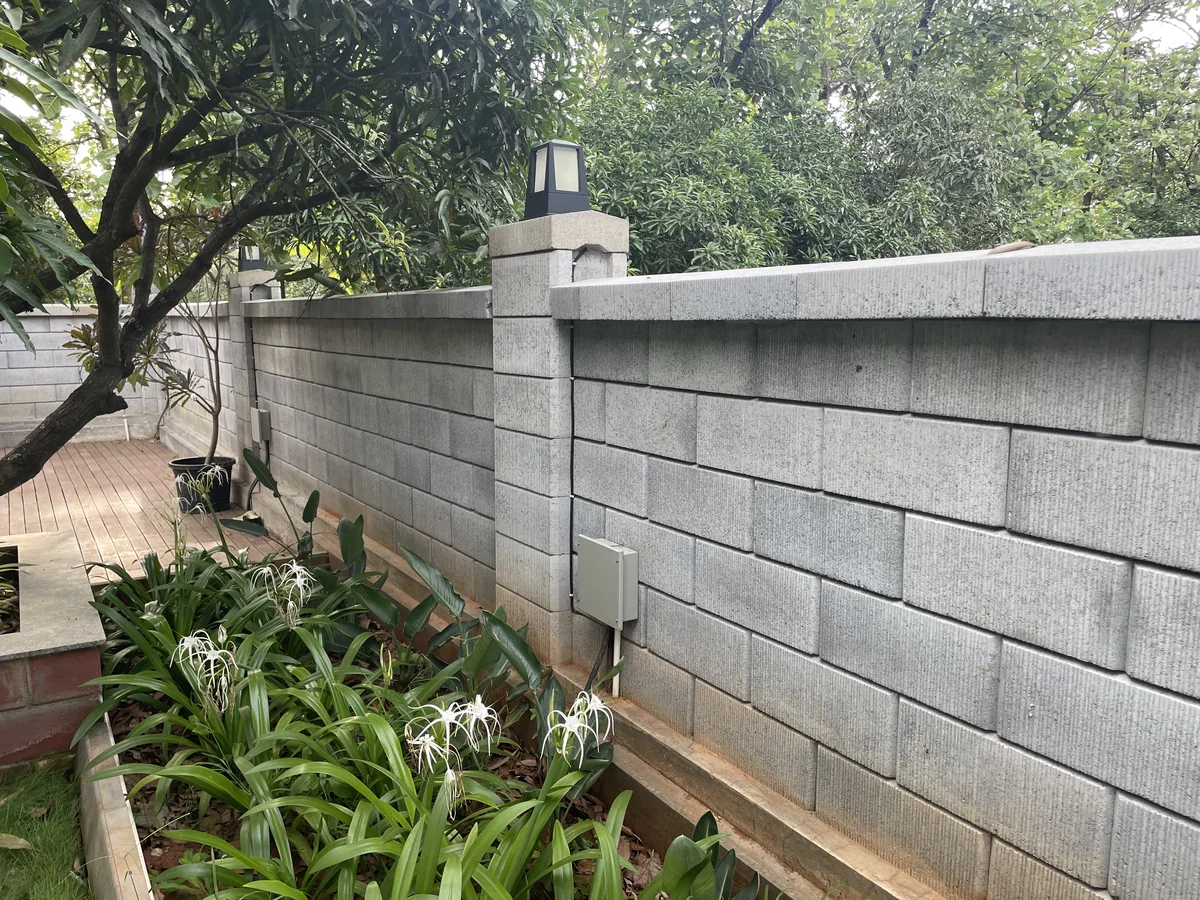 Retaining Wall installed at Gokul Farm House, Bengaluru