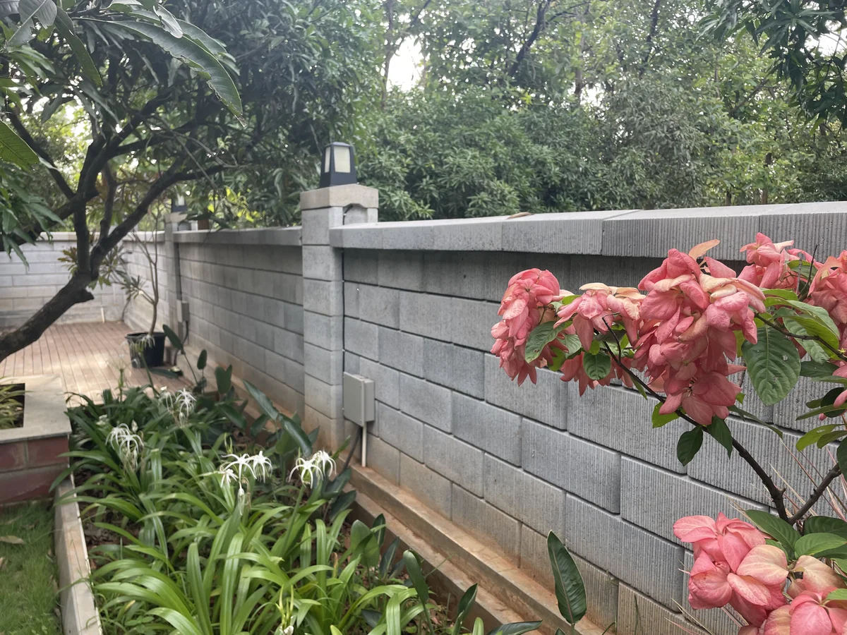 Retaining Wall installed at Gokul Farm House, Bengaluru