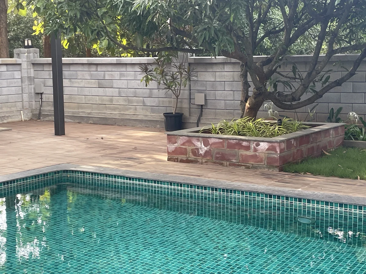 Retaining Wall installed at Gokul Farm House, Bengaluru
