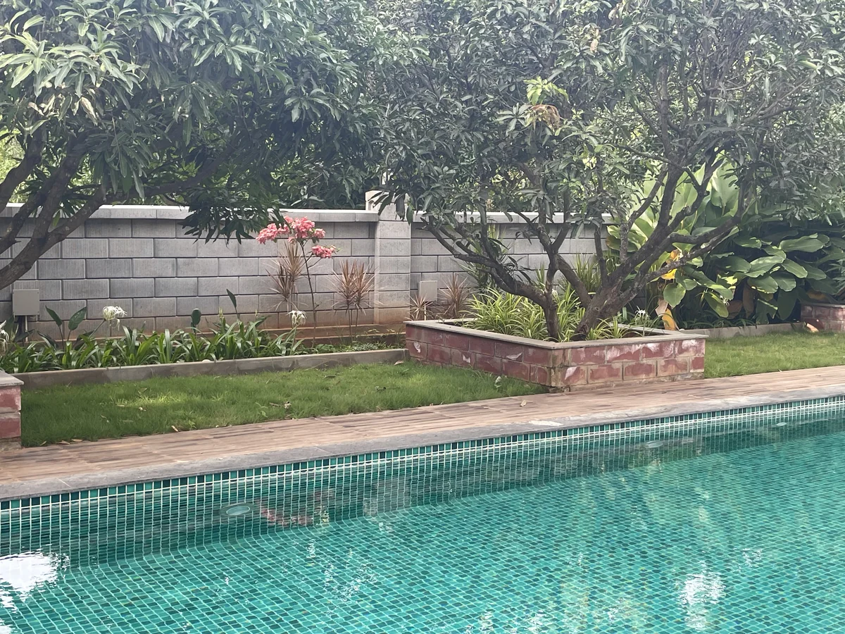 Retaining Wall installed at Gokul Farm House, Bengaluru