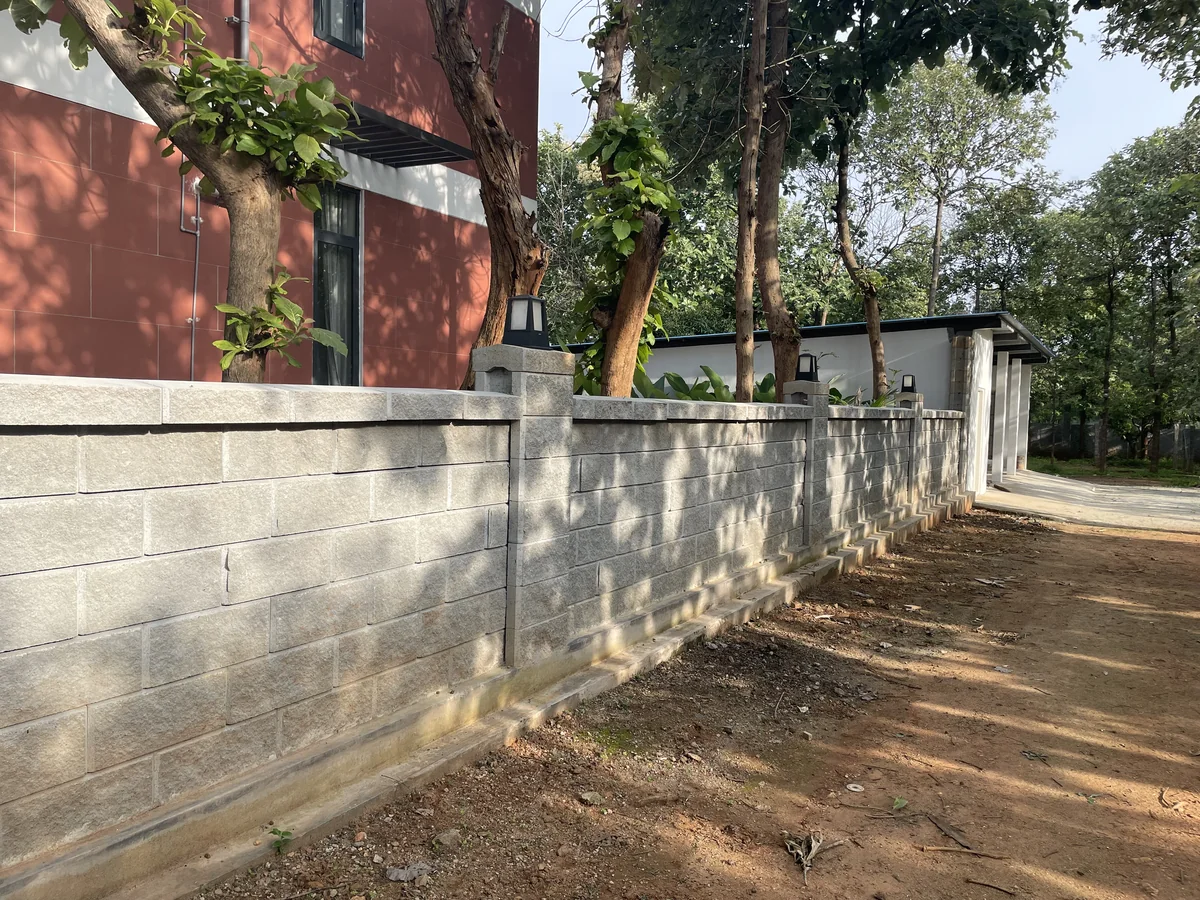 Retaining Wall installed at Gokul Farm House, Bengaluru