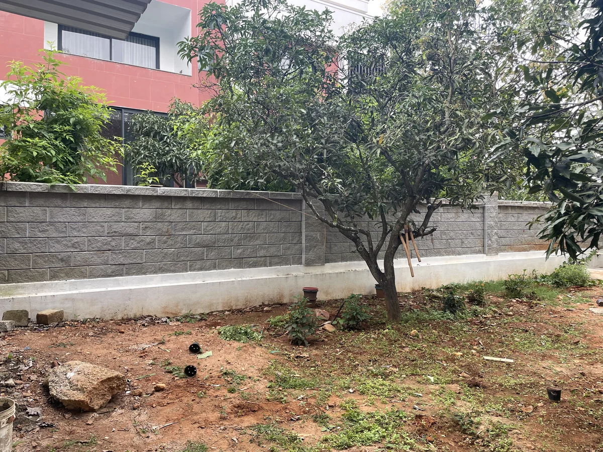 Retaining Wall installed at Gokul Farm House, Bengaluru