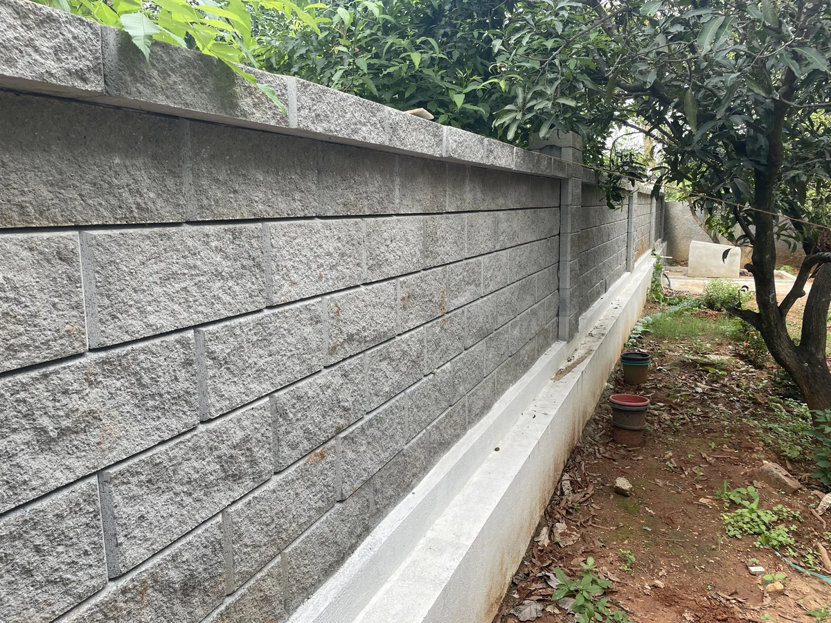 Retaining Wall installed at Gokul Farm House, Bengaluru
