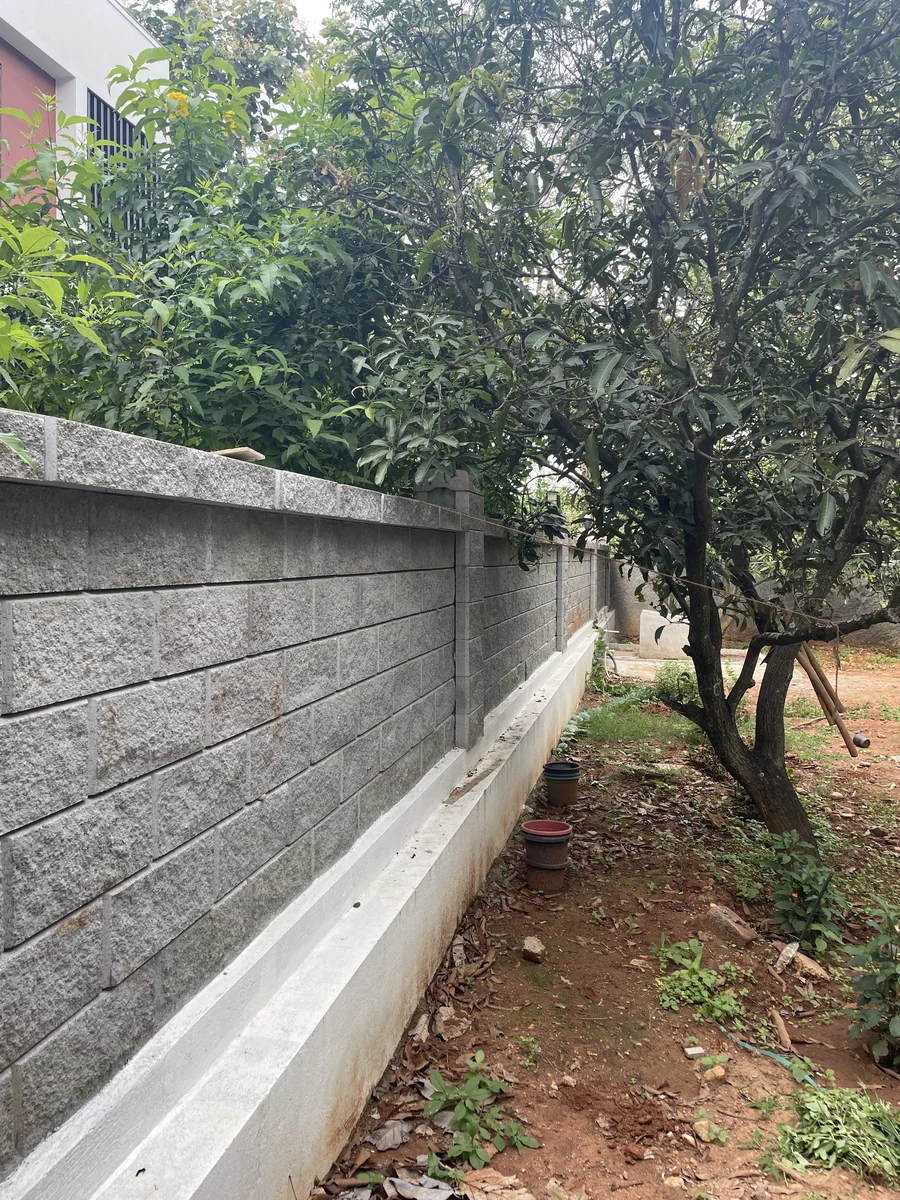 Retaining Wall installed at Gokul Farm House, Bengaluru