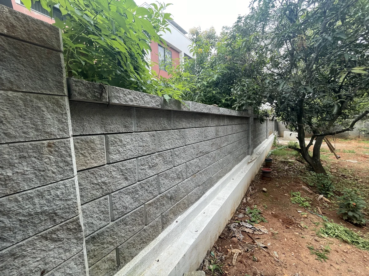 Retaining Wall installed at Gokul Farm House, Bengaluru