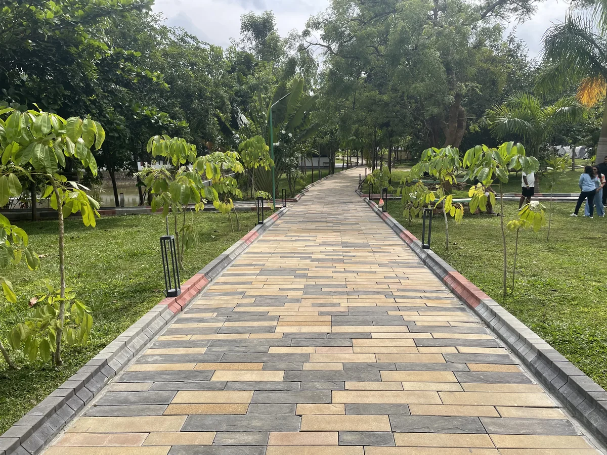 The Great Fifteen & Garden Edging installed at Kaadgal Resort, Kanakapura