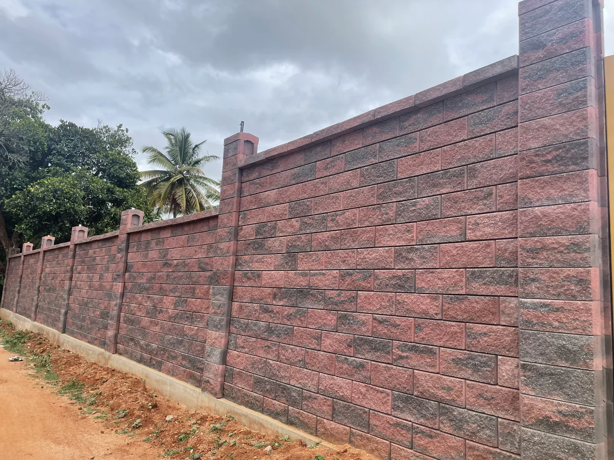 Allan Blocks Fence System @ Shivakumar Farmland, Bengaluru