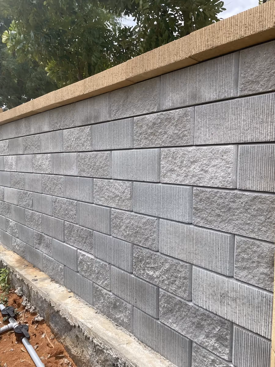 Allan Blocks Fence System @ Sumruddhi Eco Farms, Bengaluru
