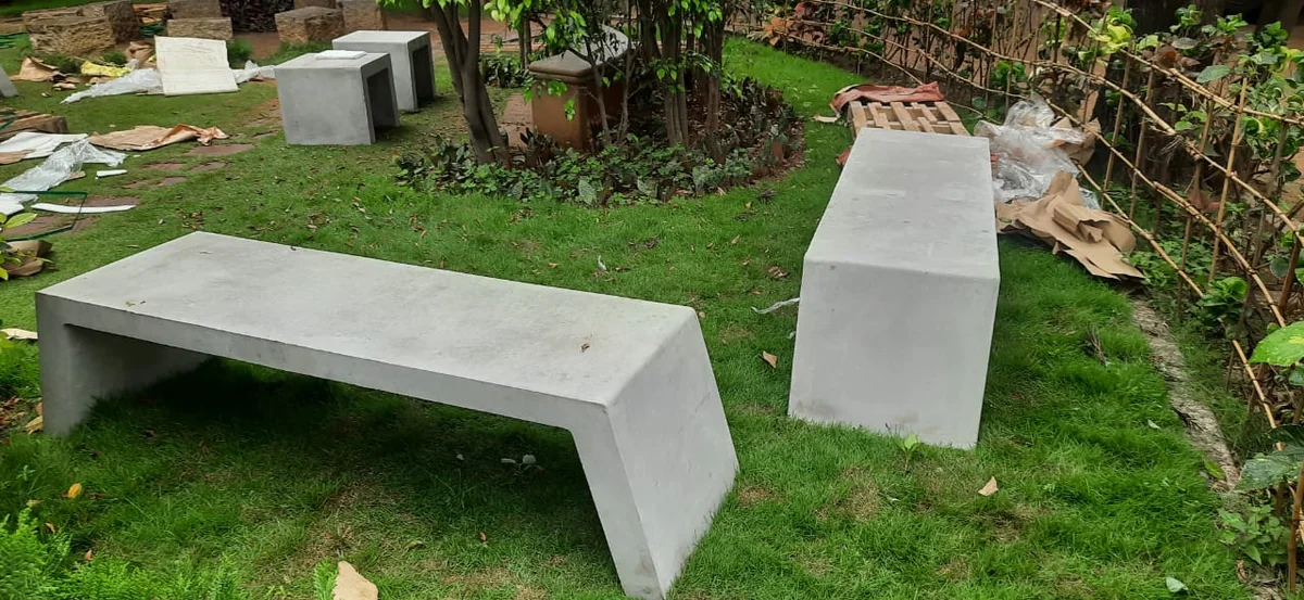 Concrete Bench @ Total Environment Office, Bengaluru