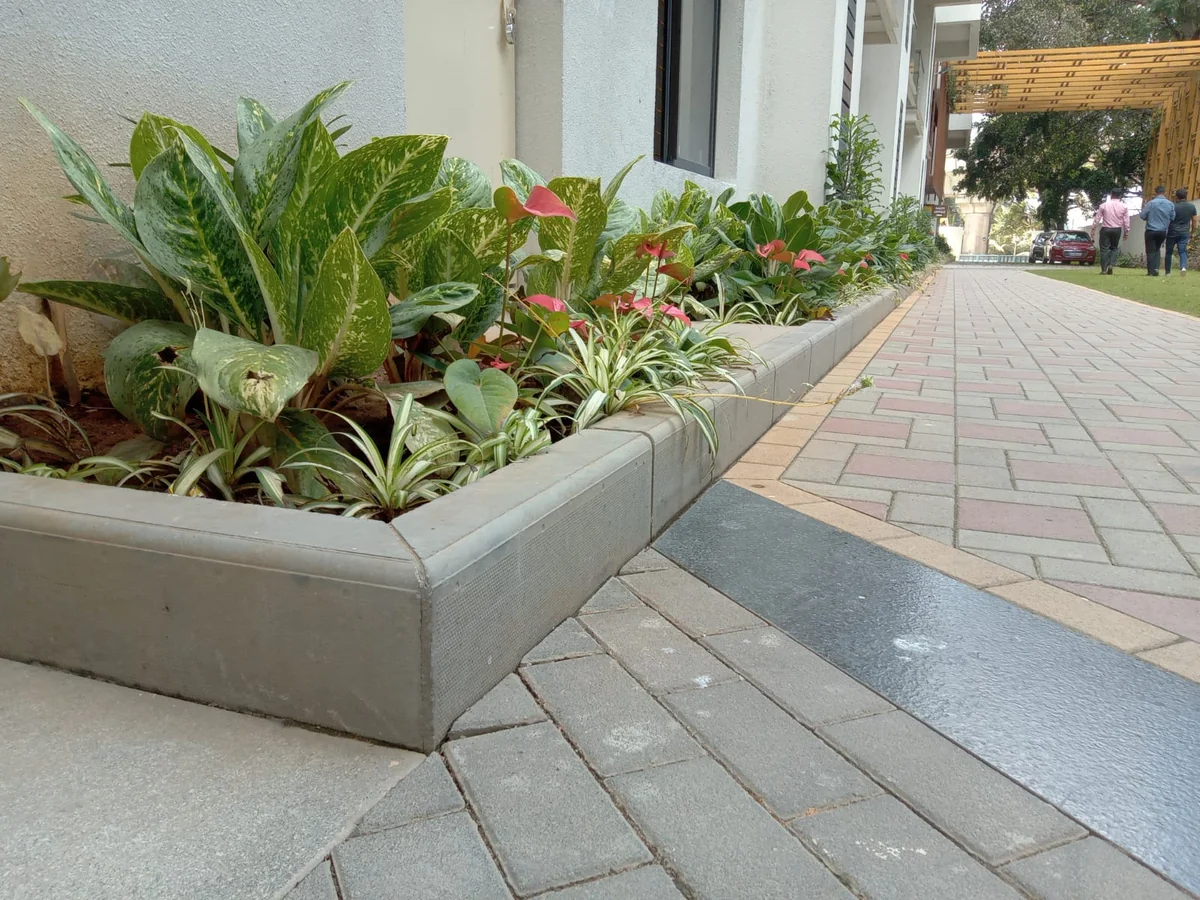 Wet Pressed Bull Nose @ Vishwapriya Vertical Garden Apartments, Bengaluru