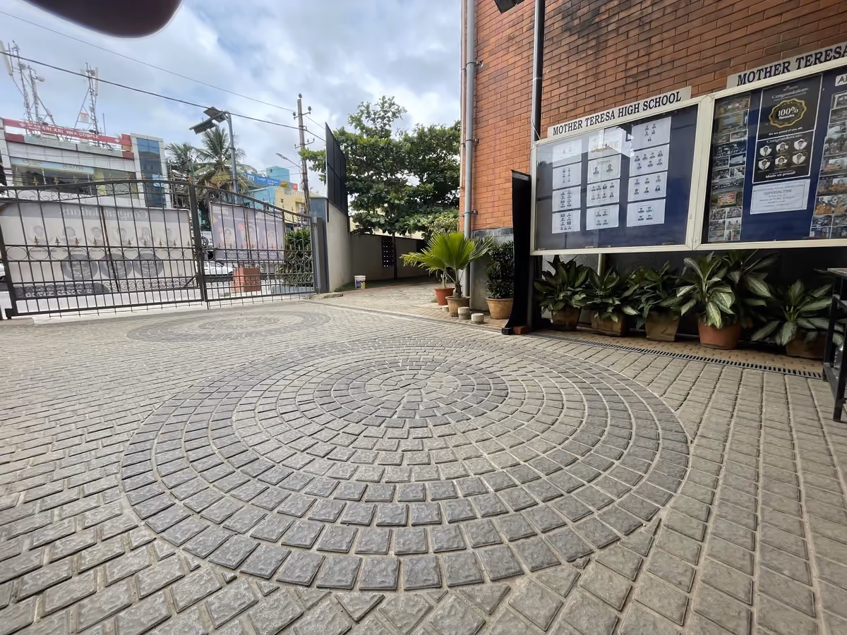 Concrete Cobble @ Mother Terassa School, Bengaluru