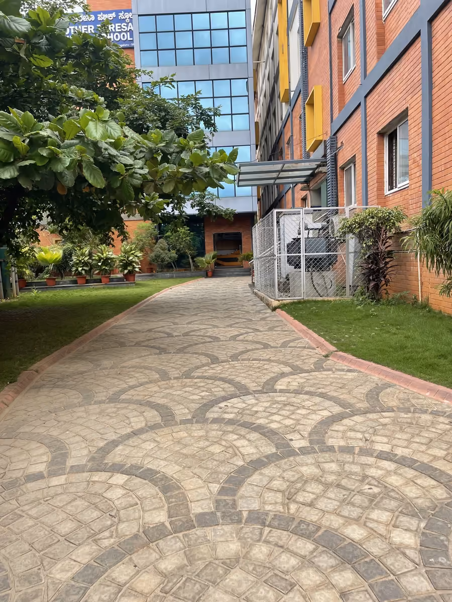 Concrete Cobble @ Mother Terassa School, Bengaluru