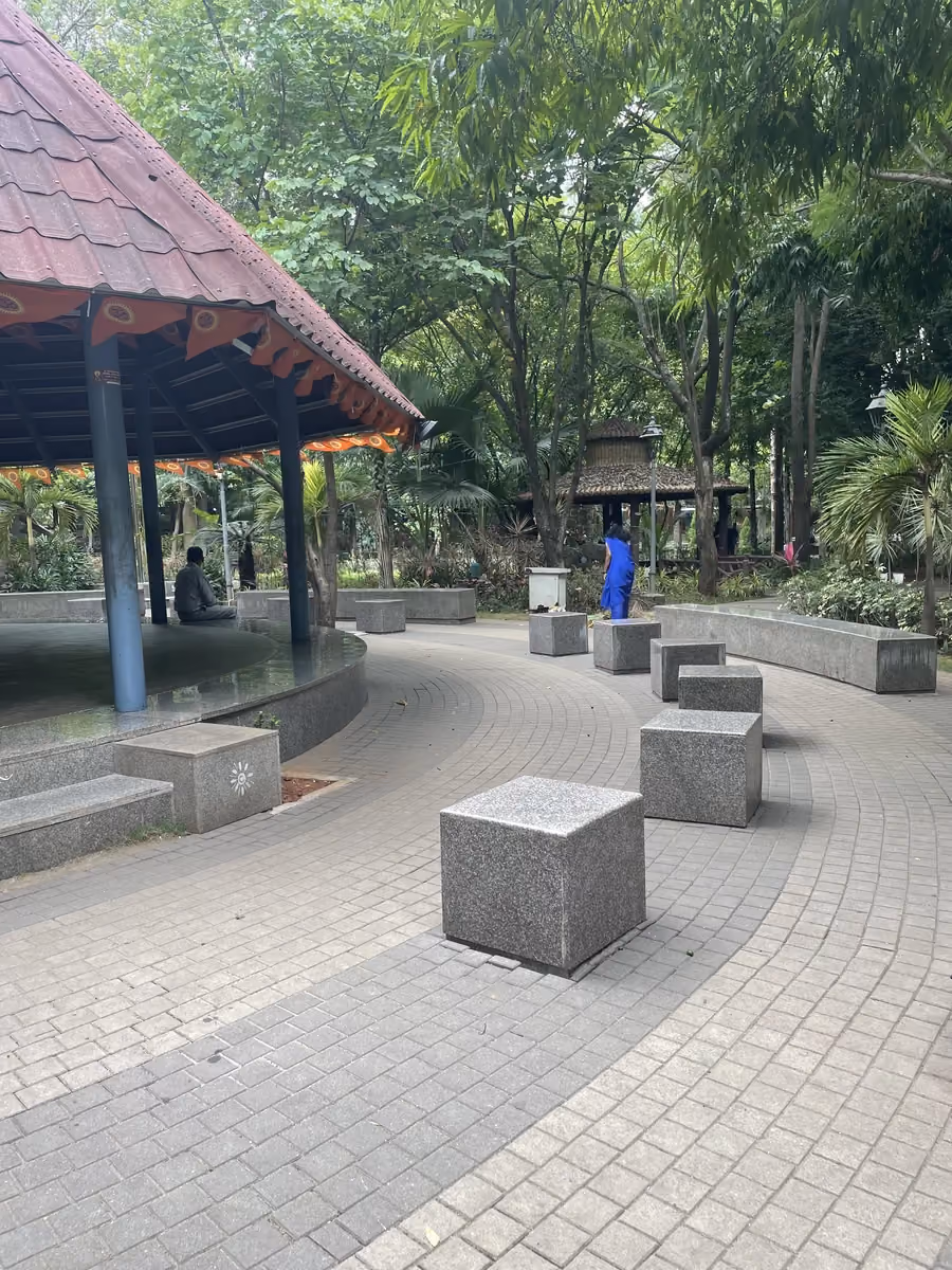 Concrete Cobble @ Nandini Layout Circular Park, Bengaluru
