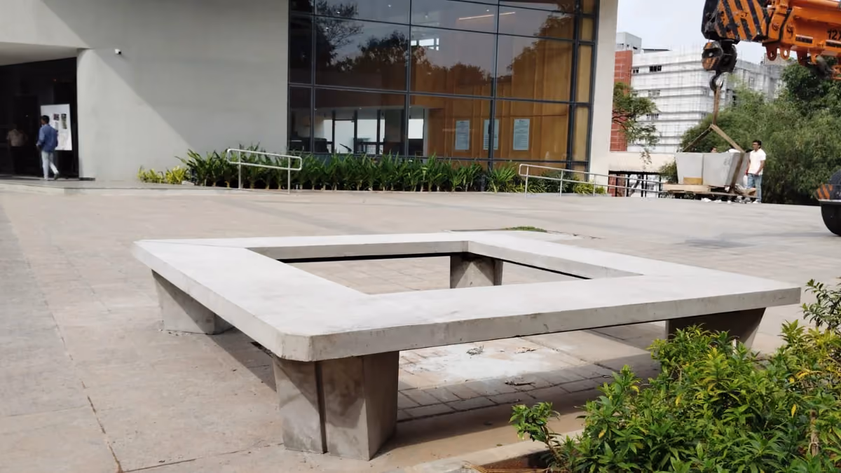 Concrete Bench @ RV University, Bengaluru