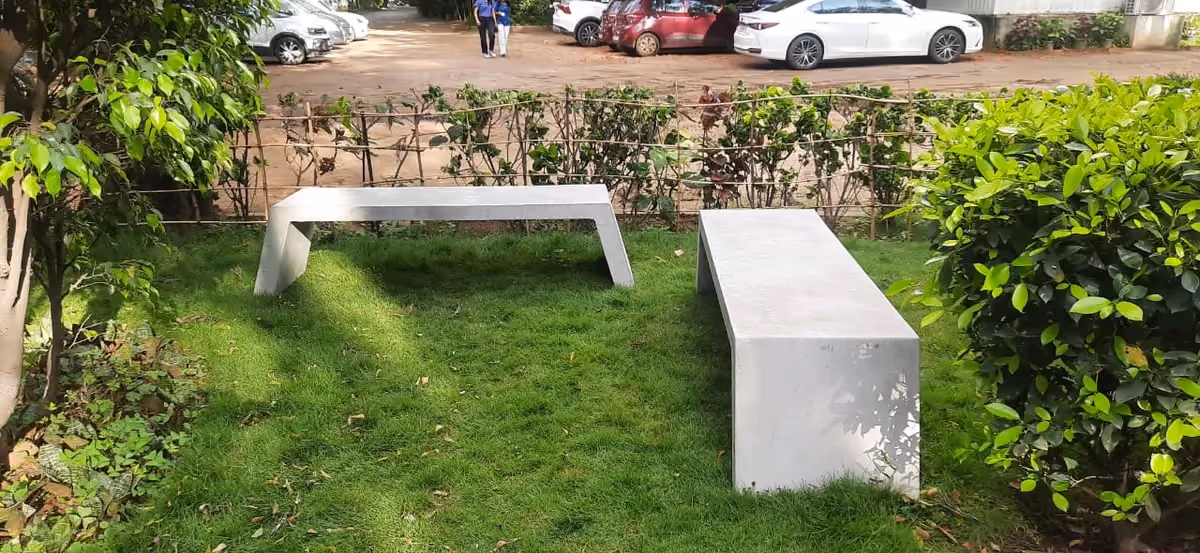 Concrete Bench @ Total Environment Office, Bengaluru