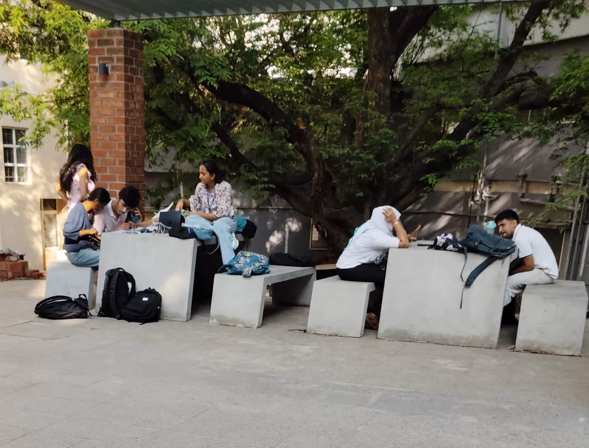 Concrete Bench @ RV University, Bengaluru