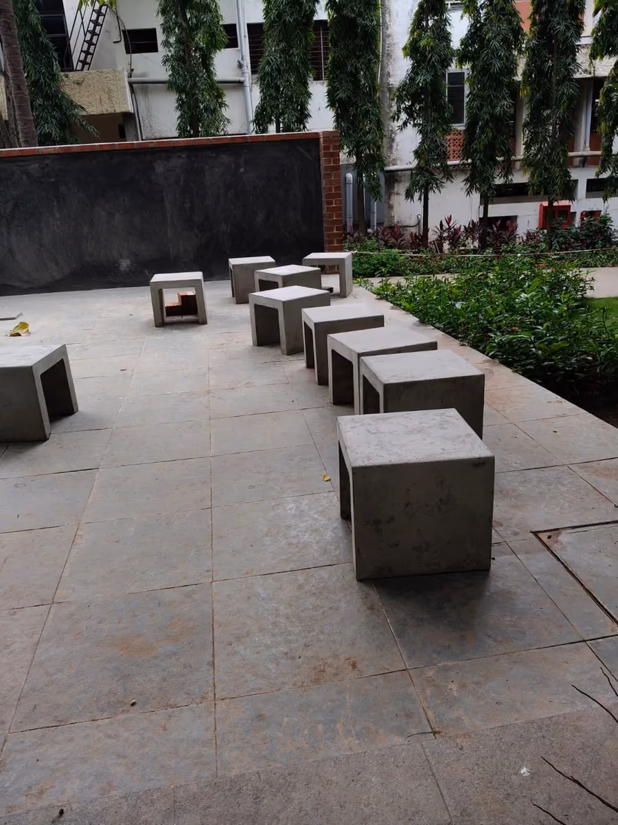 Concrete Bench @ RV University, Bengaluru