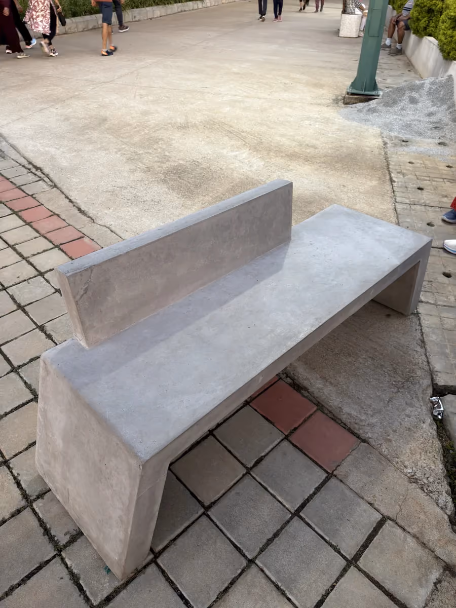 Concrete Bench @ Sanky Tank, Bengaluru