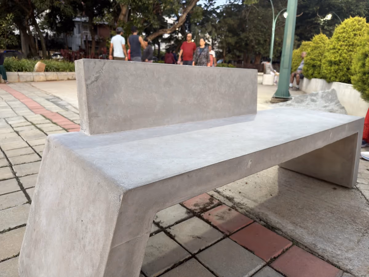 Concrete Bench @ Sanky Tank, Bengaluru