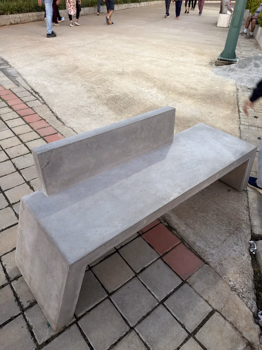 Concrete Bench @ Sanky Tank, Bengaluru