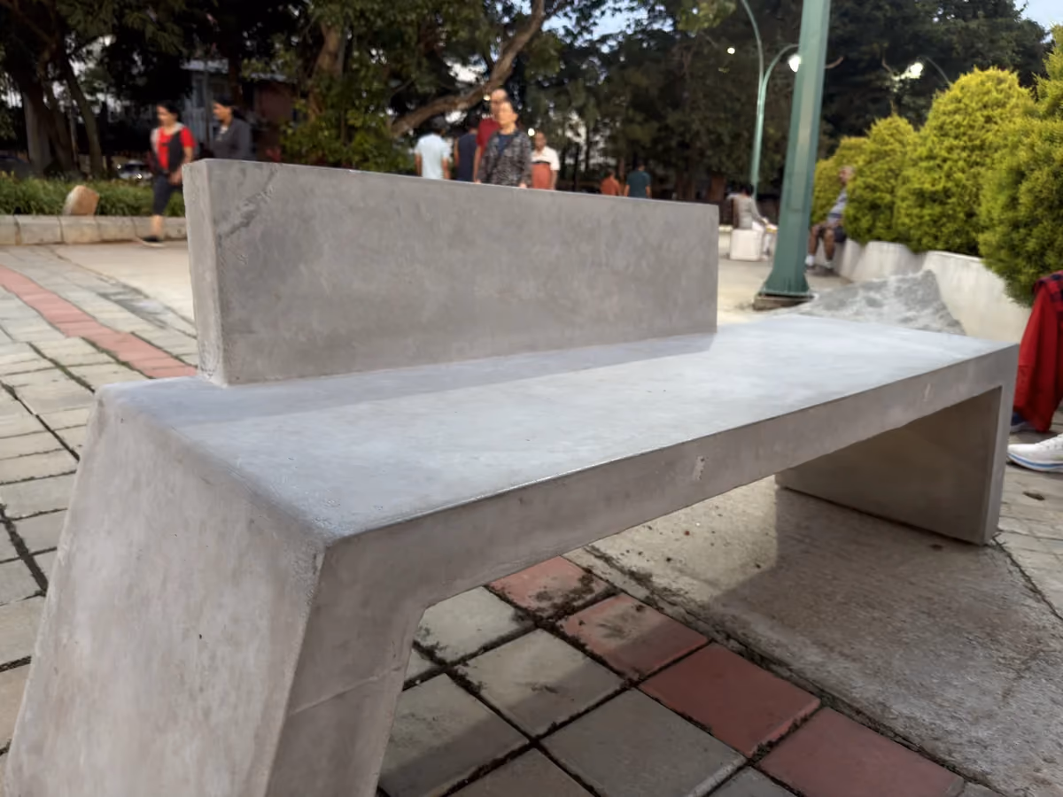 Concrete Bench @ Sanky Tank, Bengaluru