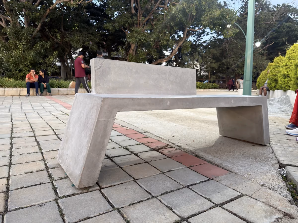 Concrete Bench @ Sanky Tank, Bengaluru