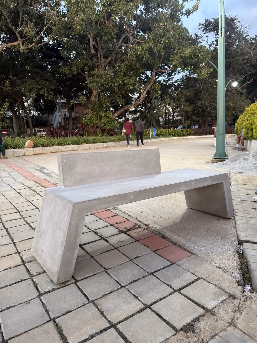 Concrete Bench @ Sanky Tank, Bengaluru