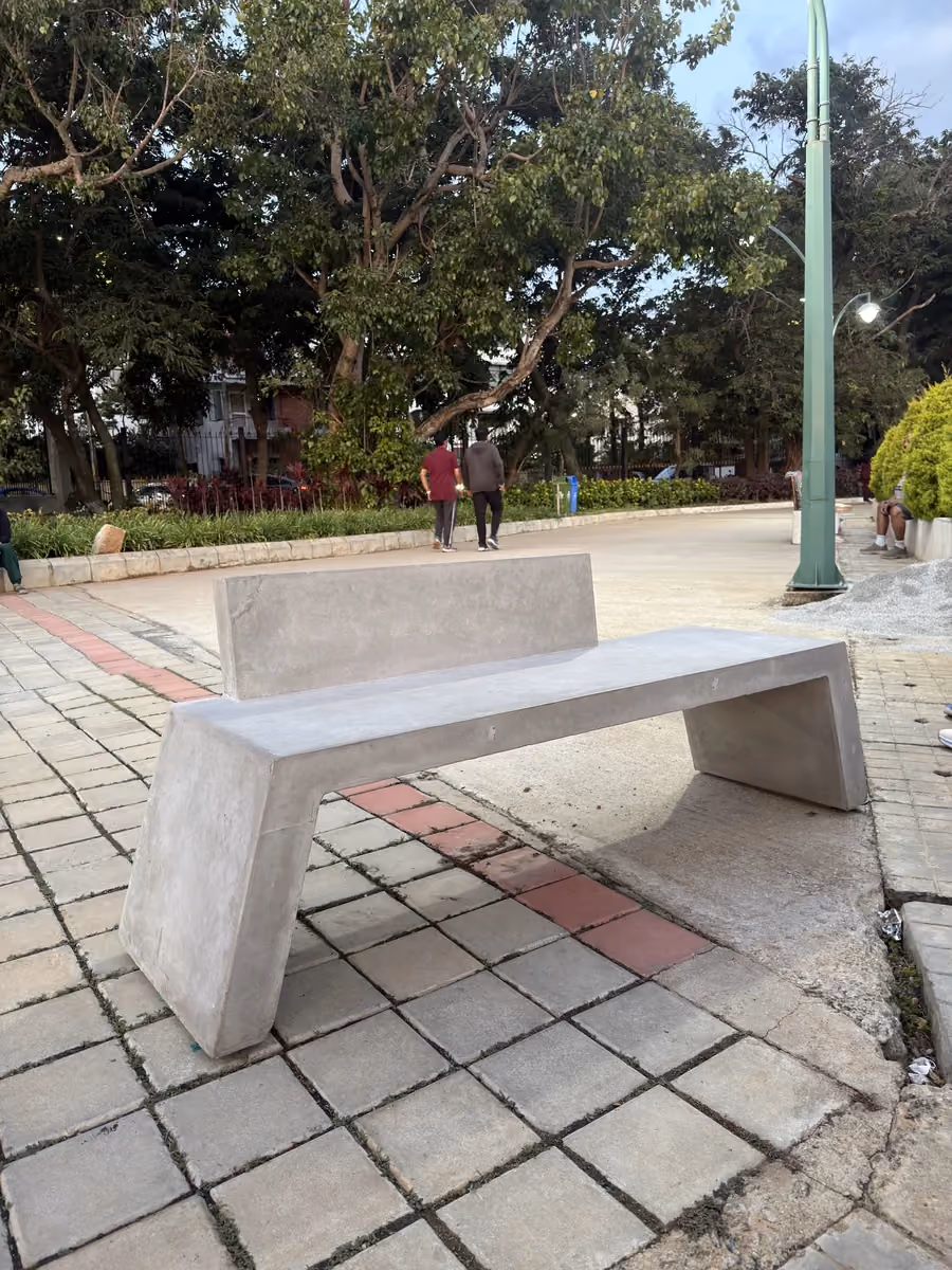 Concrete Bench @ Sanky Tank, Bengaluru