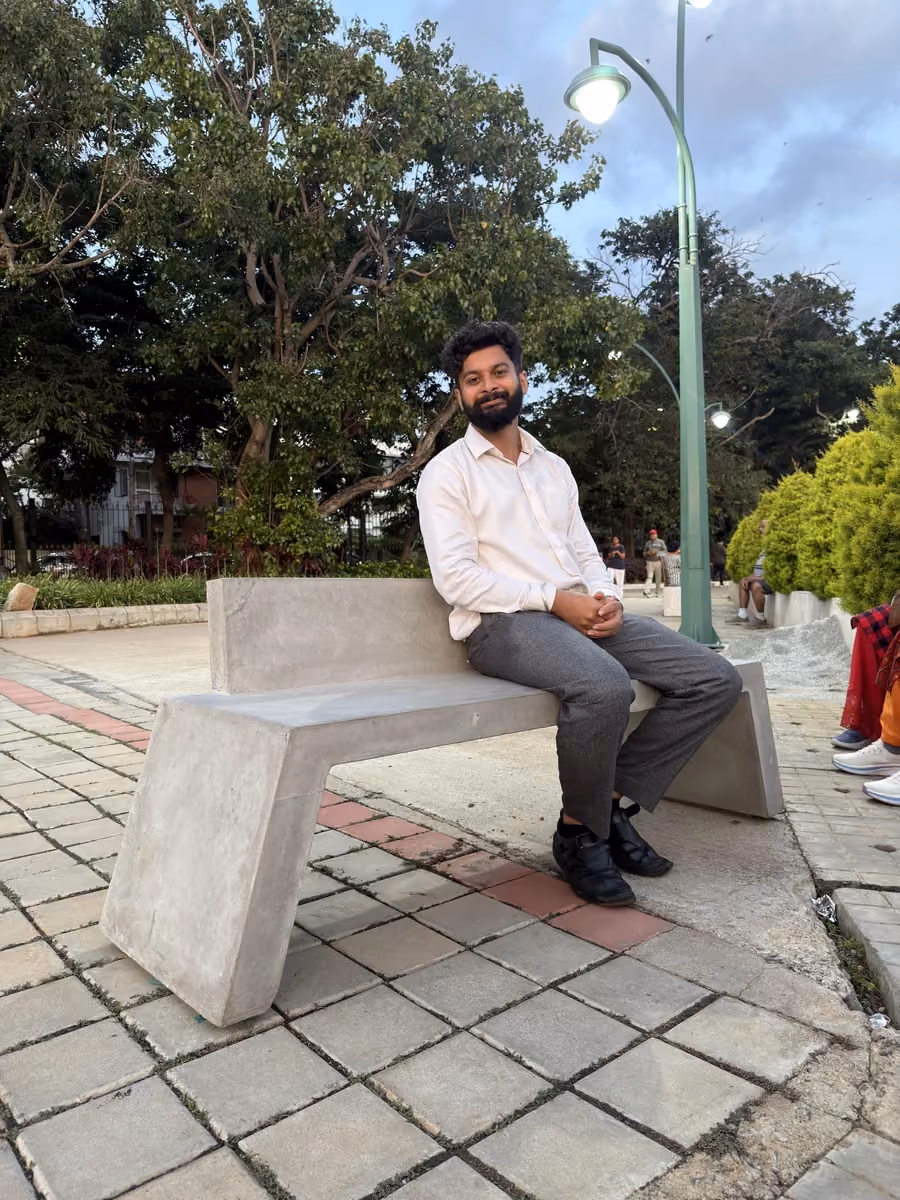 Concrete Bench @ Sanky Tank, Bengaluru