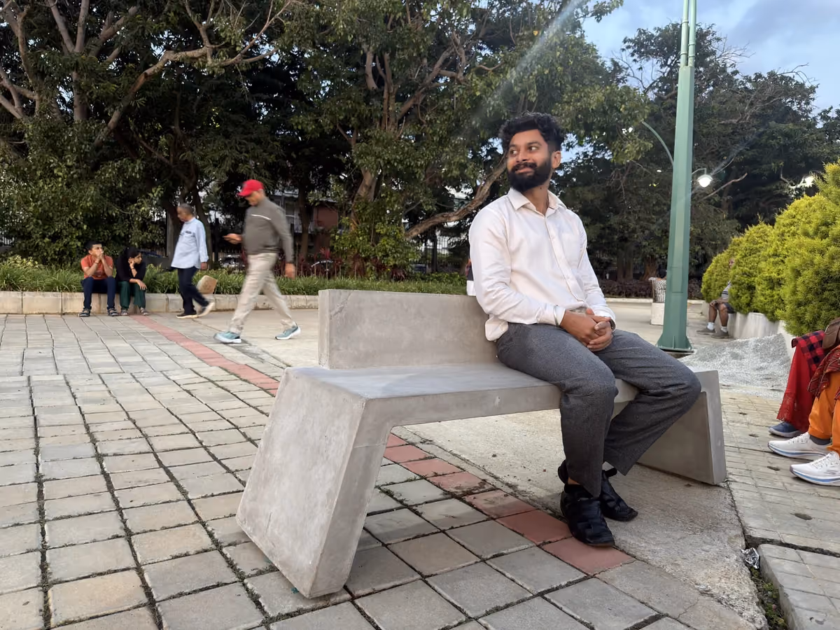 Concrete Bench @ Sanky Tank, Bengaluru