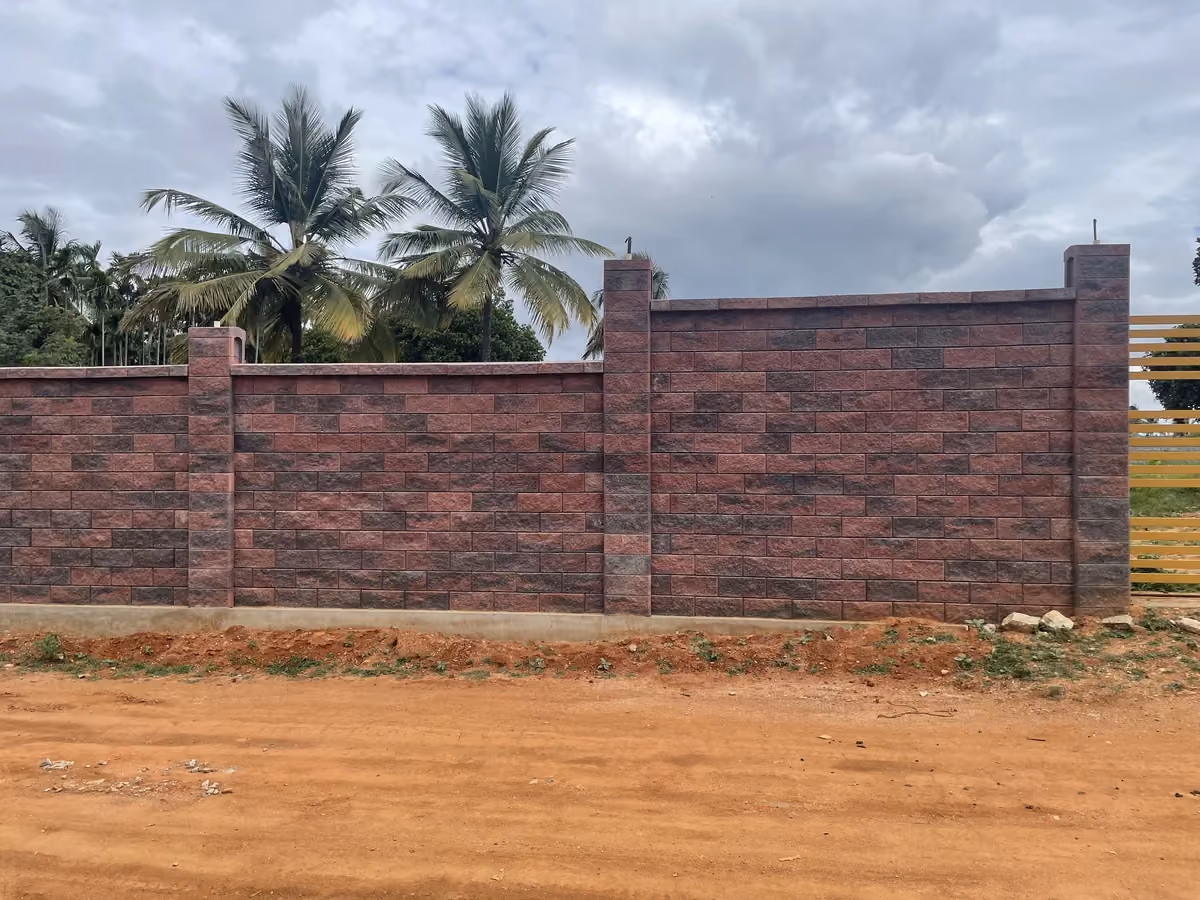 Allan Blocks Fence System @ Shivakumar Farmland, Bengaluru