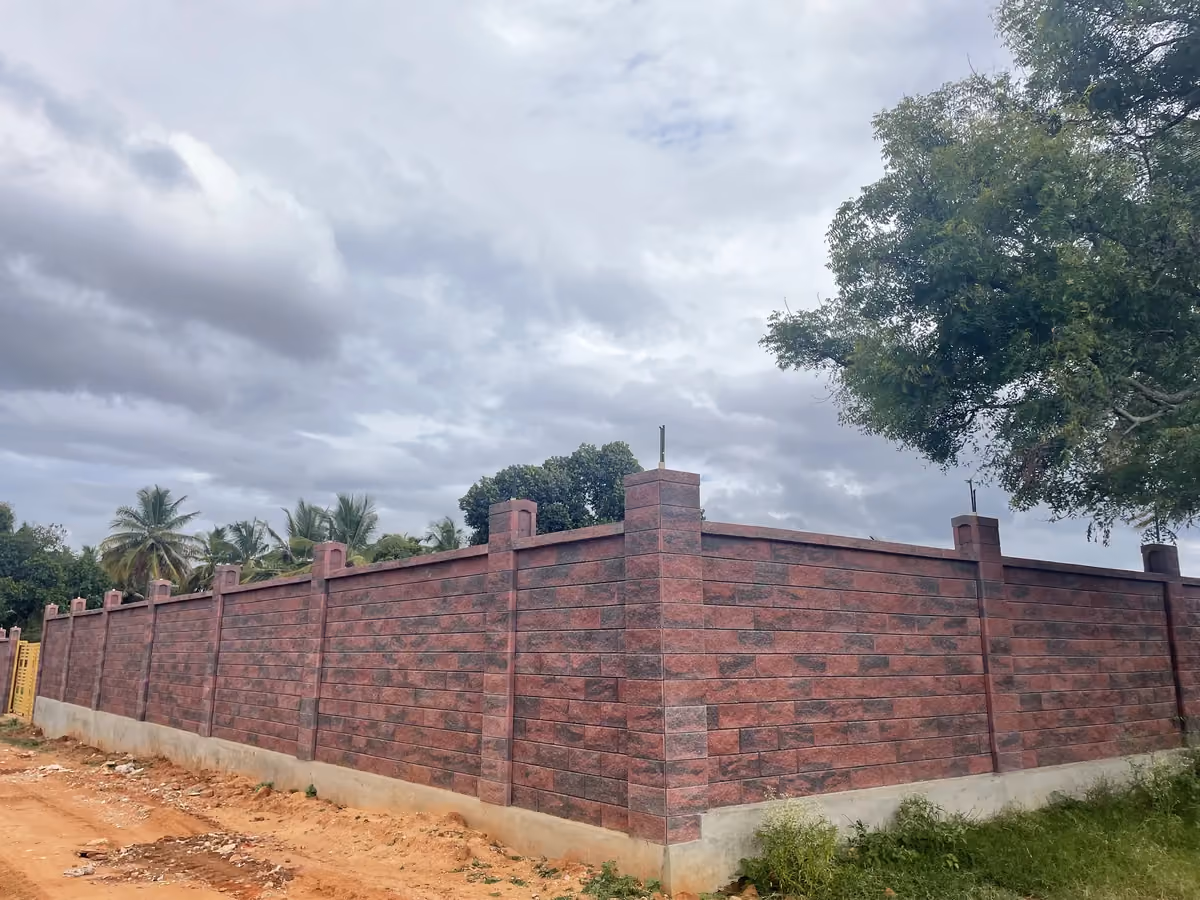 Allan Blocks Fence System @ Shivakumar Farmland, Bengaluru