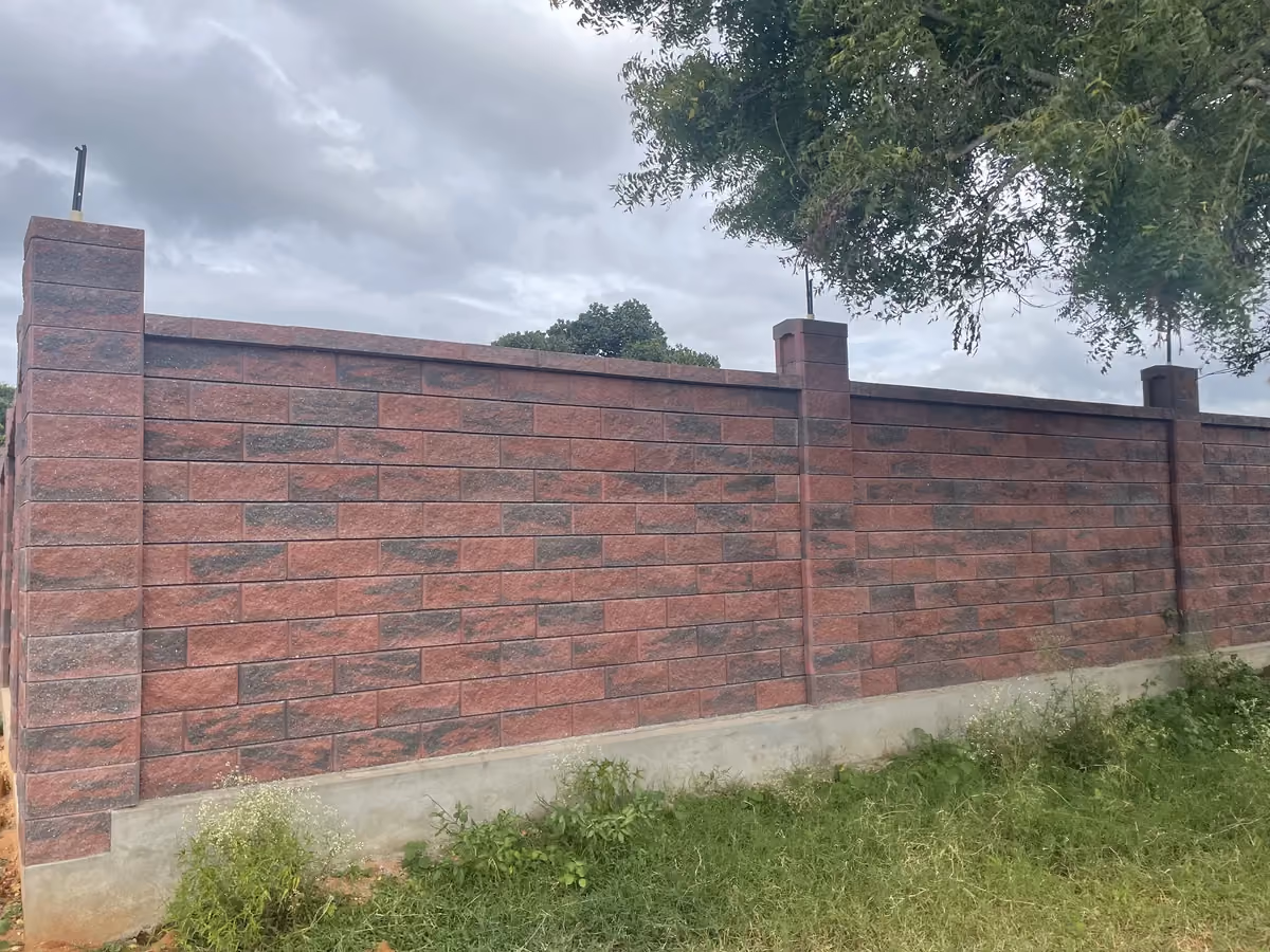 Allan Blocks Fence System @ Shivakumar Farmland, Bengaluru