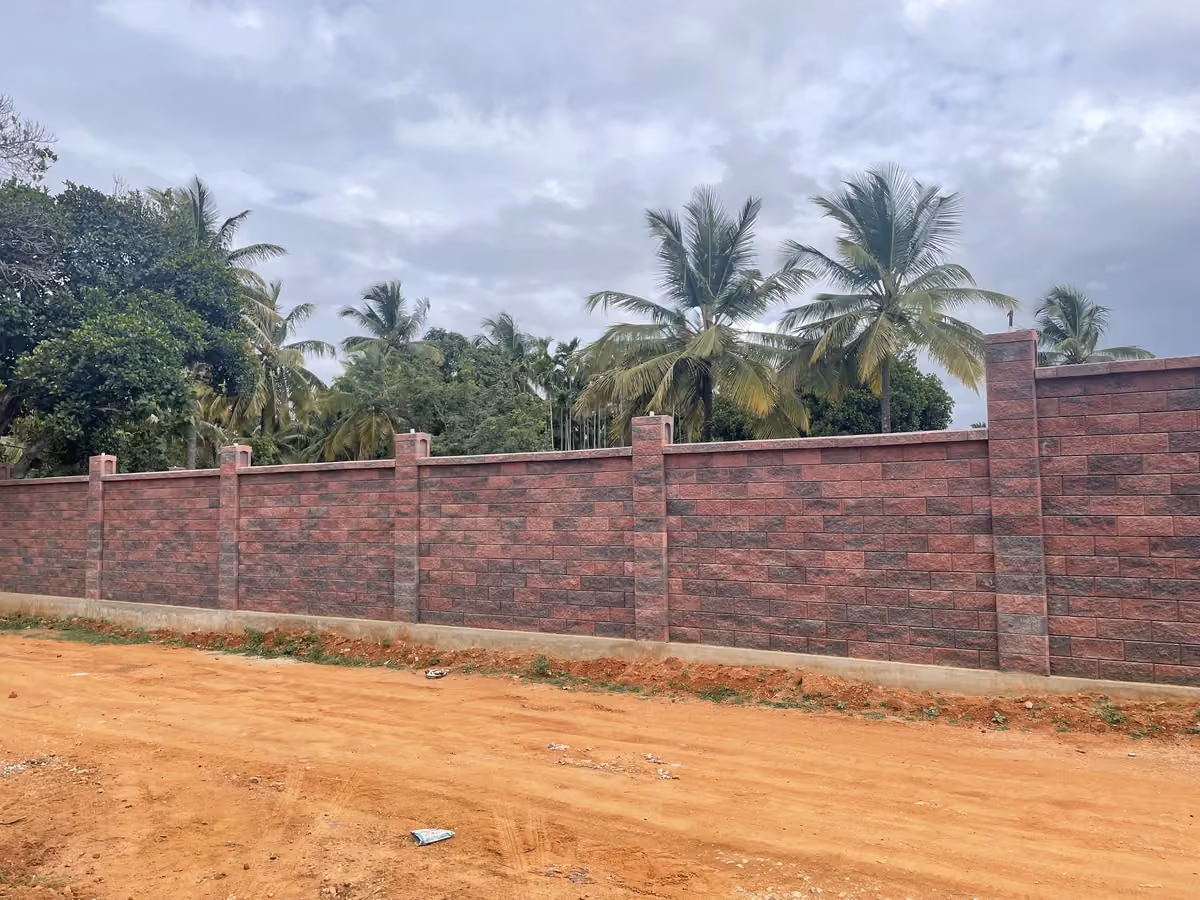Allan Blocks Fence System @ Shivakumar Farmland, Bengaluru