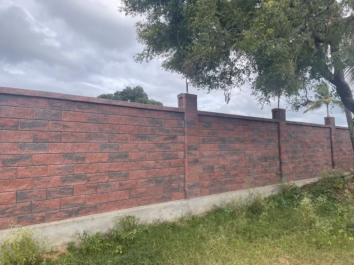 Allan Blocks Fence System @ Shivakumar Farmland, Bengaluru