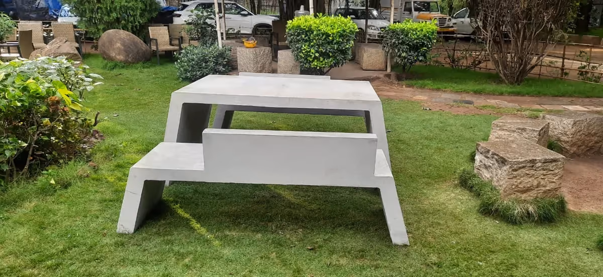Concrete Bench @ Total Environment Office, Bengaluru