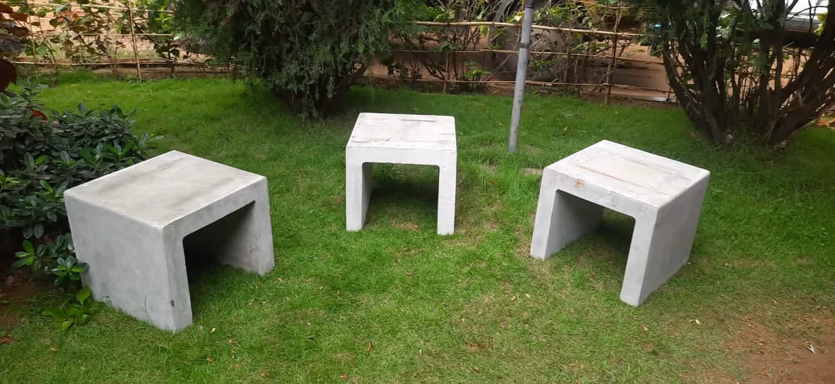 Concrete Bench @ Total Environment Office, Bengaluru