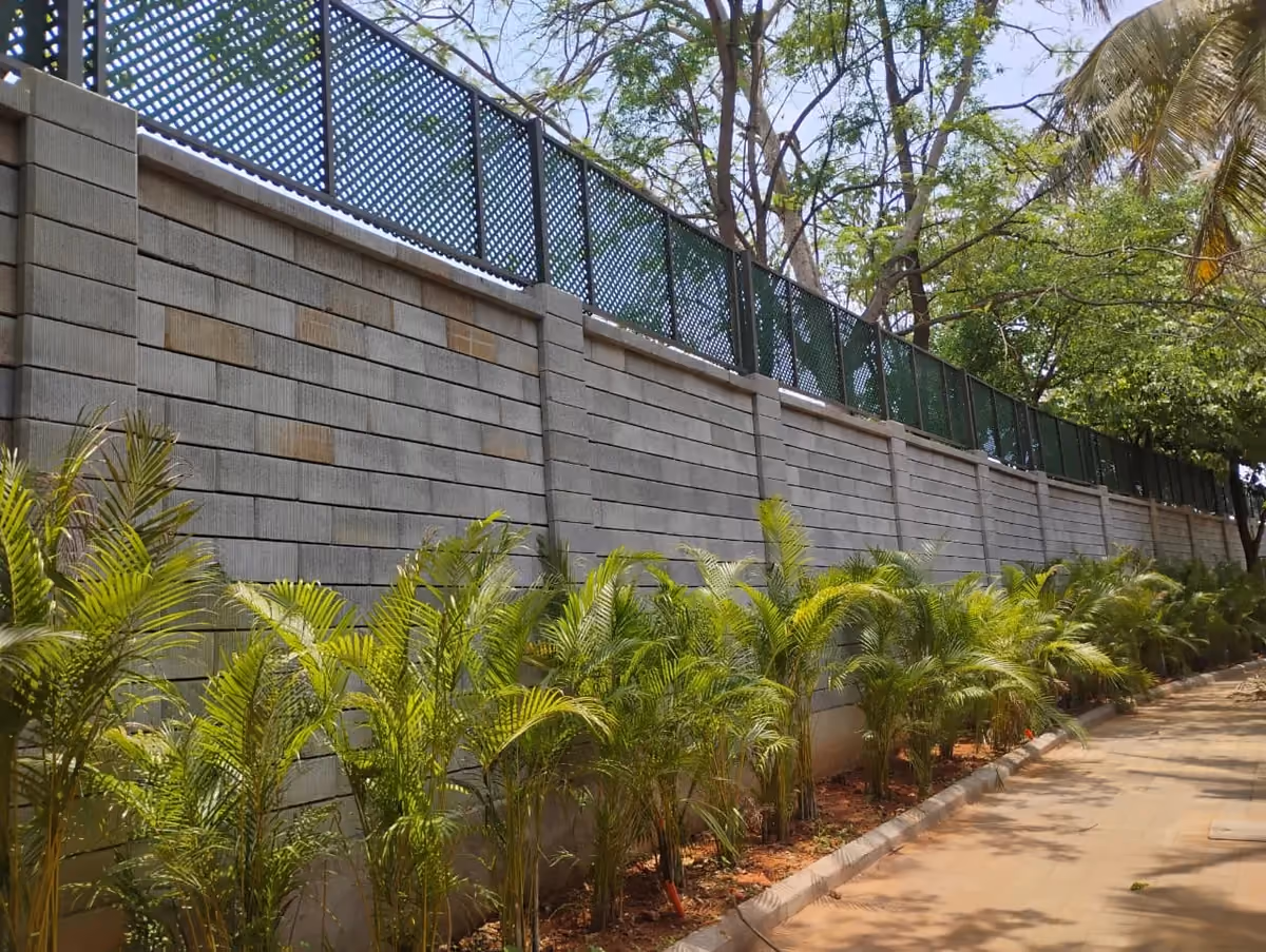 Allan Blocks Fence System @ Vistara Crop Holdings, Bengaluru