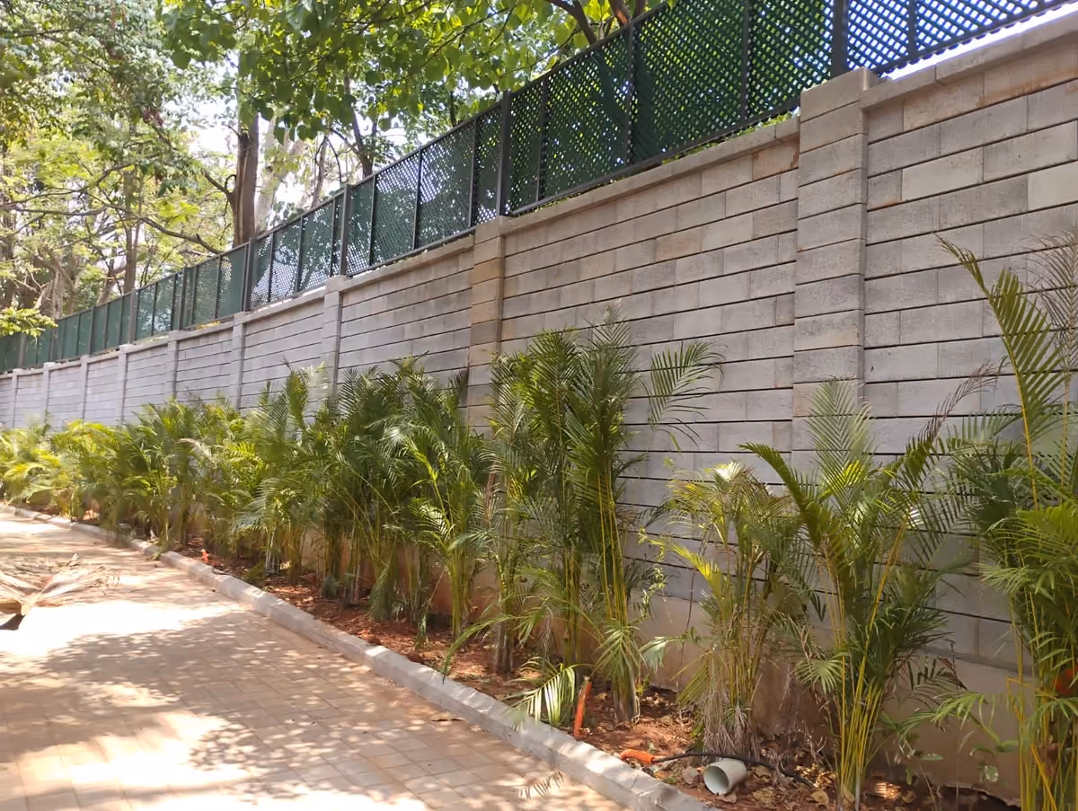 Allan Blocks Fence System @ Vistara Crop Holdings, Bengaluru