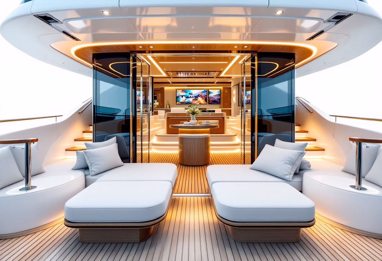 image of luxury travel experiences (elegant yacht deck)
