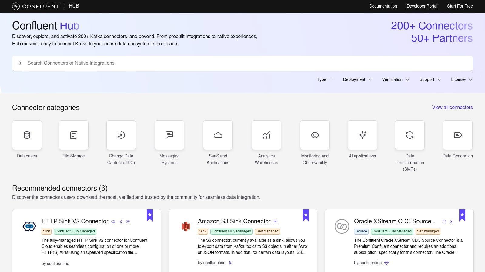 Confluent Hub (Kafka Connect marketplace)