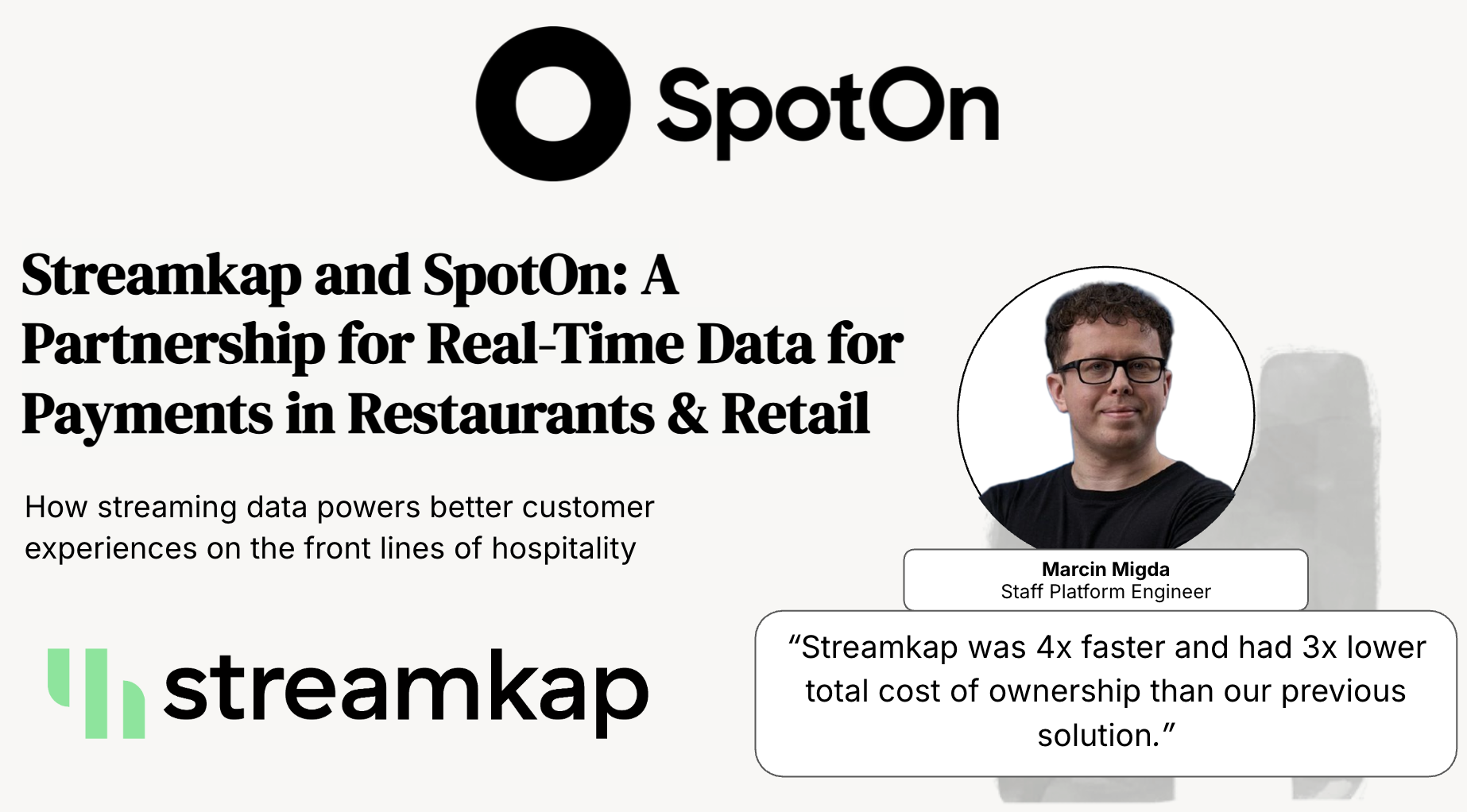 Streamkap and SpotOn: A Partnership for Real-Time Data for Payments in Restaurants & Retail