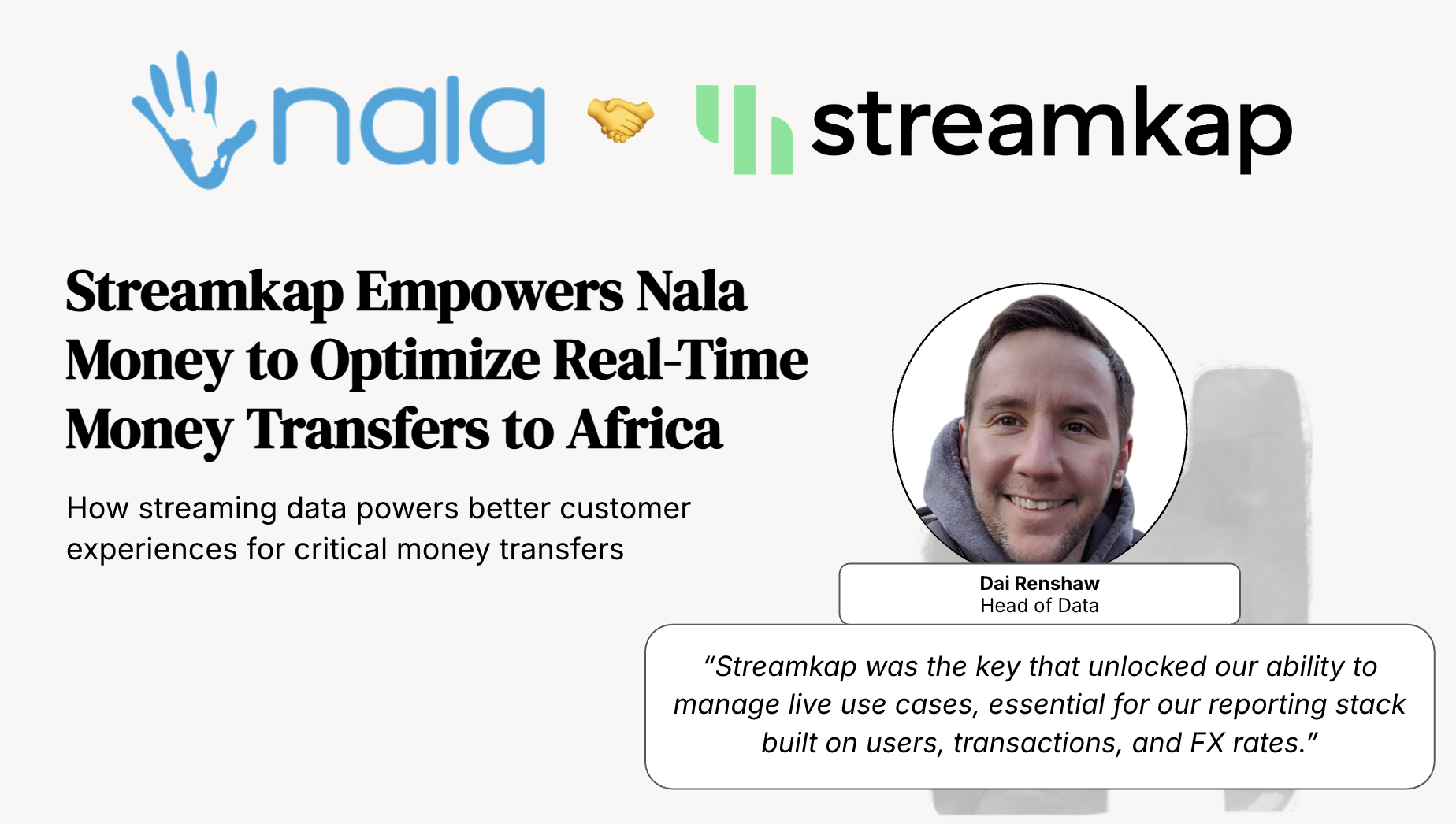 Streamkap Empowers Nala Money to Optimize Real-Time Money Transfers to Africa