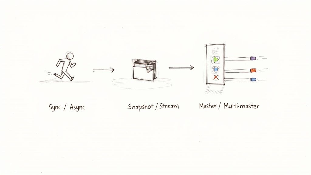 Illustration of replication concepts