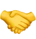 Yellow handshake emoji representing agreement or partnership.