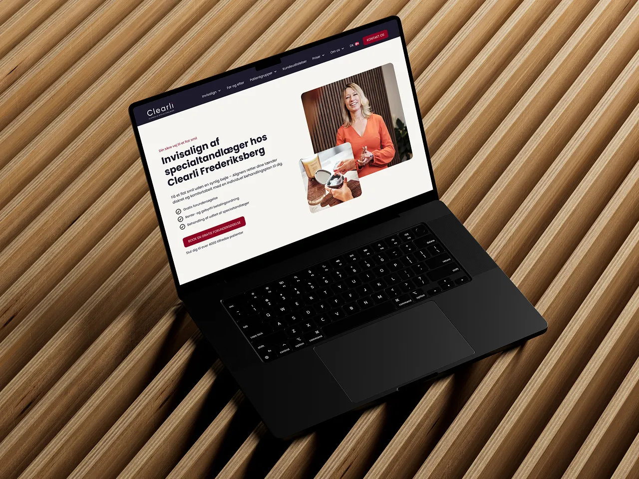 Clearli hjemmeside udviklet i Webflow