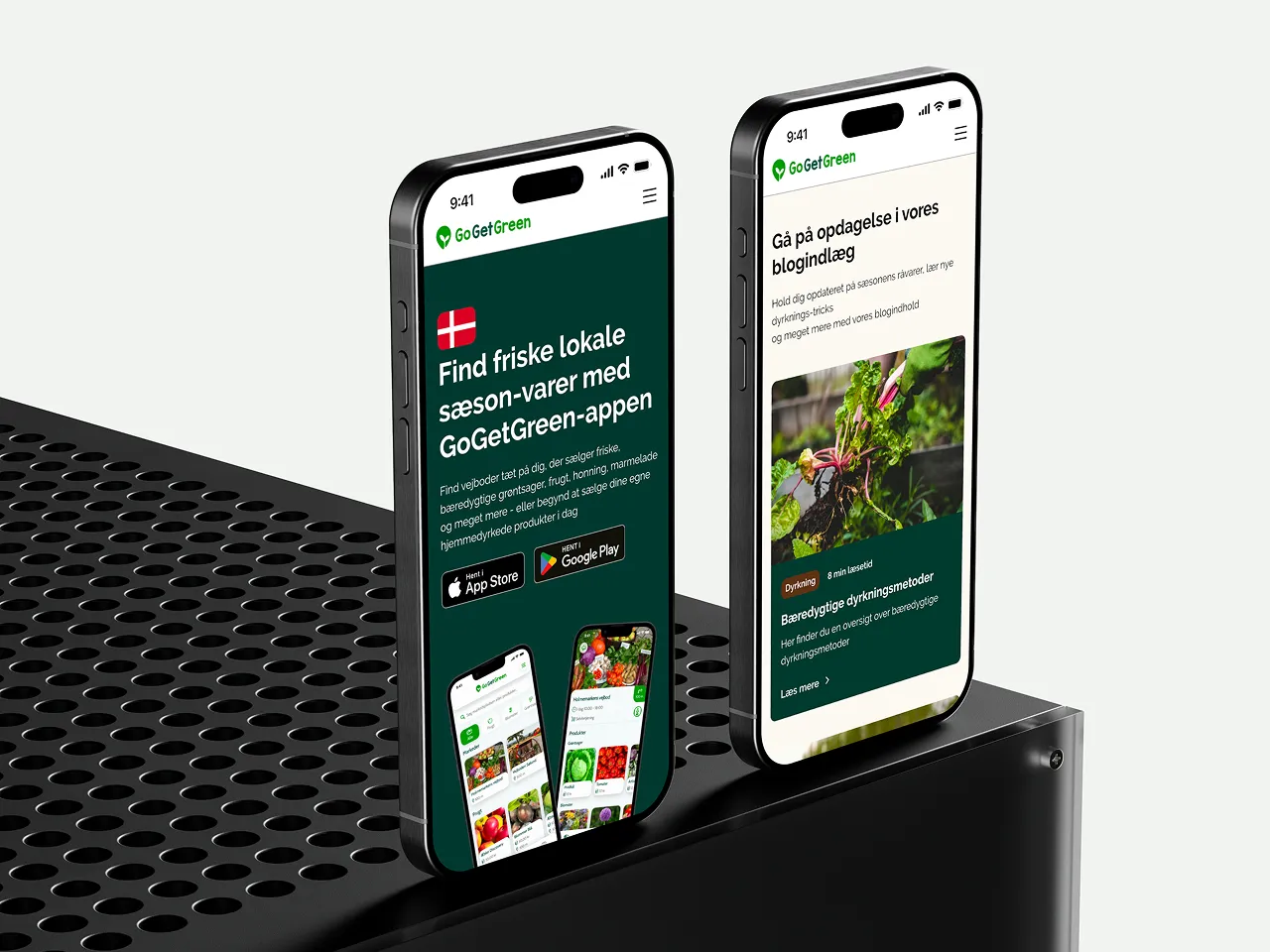 GoGetGreen hjemmeside udviklet i Webflow