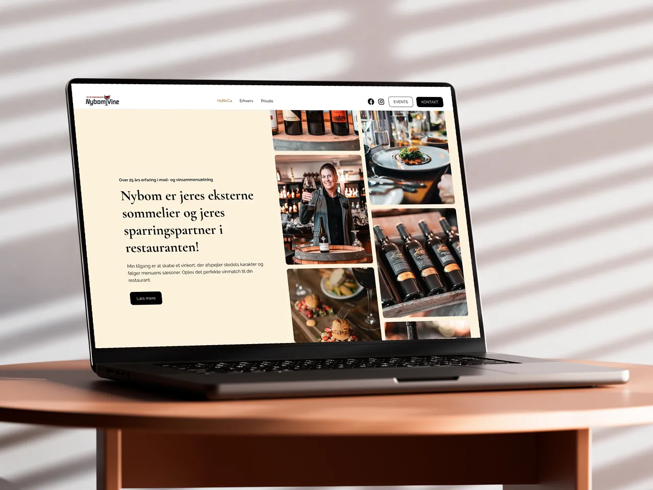 Nybom Vine Hjemmeside